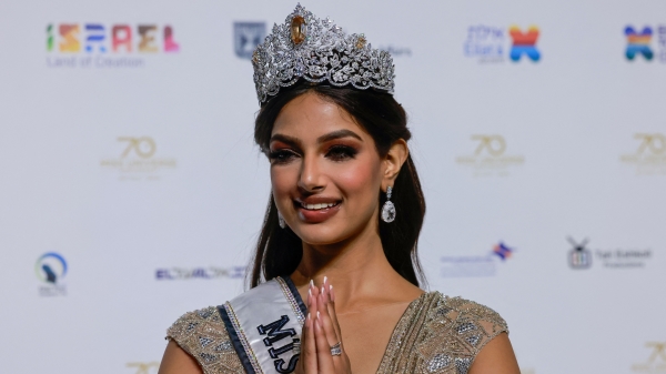 第70屆環球小姐（Miss Universe）選拔賽結果今天揭曉，21歲印度佳麗桑德胡（Harnaaz Sandhu）摘下后冠