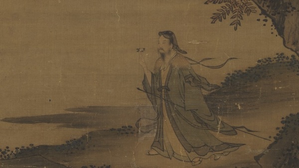 朱敦儒早年担得起诗中清秀风华、不染纤尘的描述。图为南宋梁楷绘《东篱高士图》局部。
