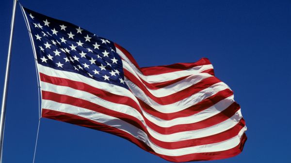 飘扬着的美国国旗。（图片来源：J. Irwin/ClassicStock/Getty Images）