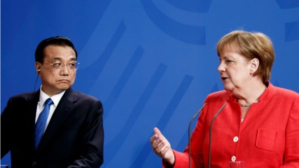 德国总理默克尔和中国总理李克强