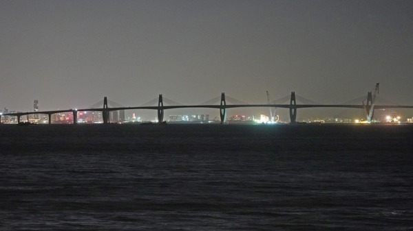 金門大橋111年10月20日夜景。