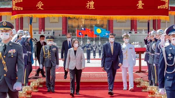 帛琉共和國總統惠恕仁訪台，蔡英文總統接見。