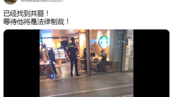 異議人士王靖渝（Wang Jingyu）因不堪「中國警察」騷擾，而向荷蘭警方報案，荷蘭警方藉此拘捕一名自稱中國警察之涉嫌人。