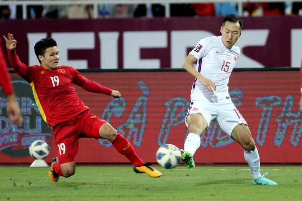 2022年2月1日，越南和中国进行的世界杯亚洲预选赛决赛轮B组比赛，中国队最终1：3输给越南。