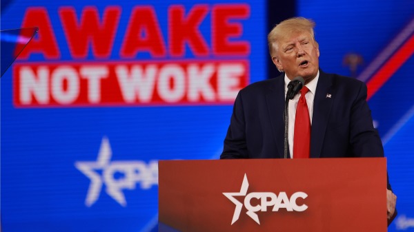 前美国总统川普（特朗普，Trump）在保守党政治行动大会（CPAC）上发言