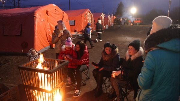 2022年3月9日，100万乌克兰人逃到波兰避难。（图片来源：Sean Gallup/Getty Images）(16