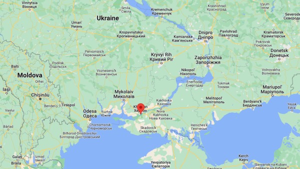烏克蘭黑海戰略港口赫爾松（Kherson）(圖片來源:  Google Maps截圖)