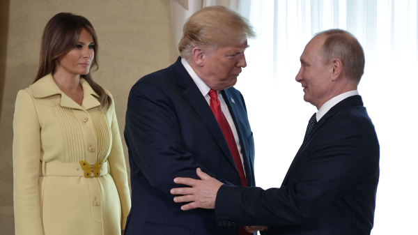 美国前总统特朗普与俄罗斯总统普京（图片来源：ALEXEY NIKOLSKY/AFP via Getty Images）