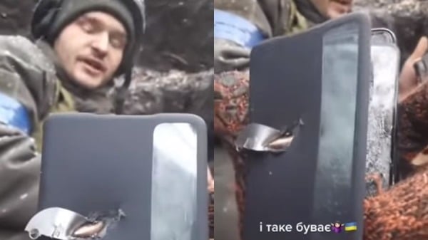 烏克蘭士兵靠著「防彈手機」幸運活命