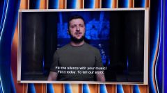 澤連斯基在格萊美發聲俄烏戰爭現恐怖場景(圖)