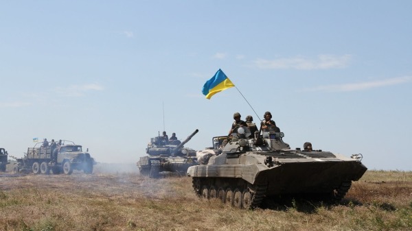 乌克兰军队在乌东。