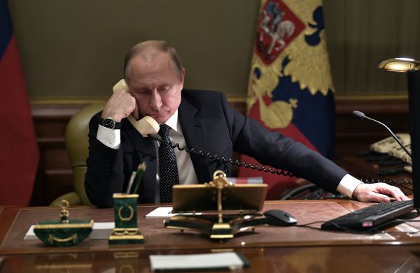 俄罗斯总统普京。（图片来源：ALEXEY NIKOLSKY/AFP via Getty Images）