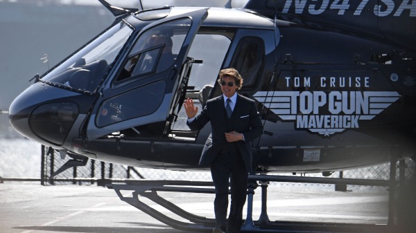 5月4日，湯姆·克魯斯在加利福尼亞州聖地亞哥參加「壯志凌云2：獨行俠」全球首映式。
