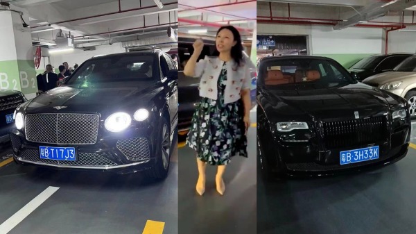 近日，深圳一则“宾利与劳斯莱斯车主打架”的视频在大陆社交媒体上引起热议。（图片来源：视频截图）
