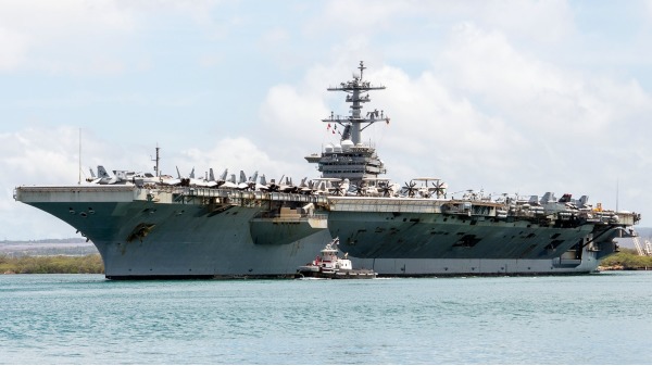 2022年7月11日，從珍珠港出發的美國海軍艦艇包括航母ABRAHAM LINCOLN CVN72