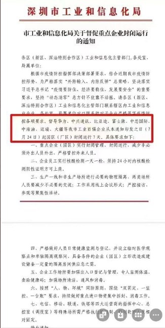 深圳 百強企業封閉7天文件