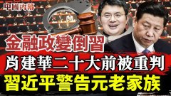 金融政變倒習肖建華二十大前被重判習近平警告元老家族(視頻)