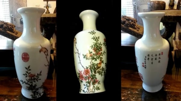 郎世宁绘制的花瓶