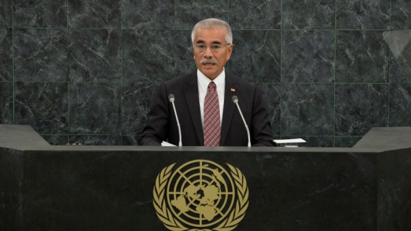 基里巴斯共和国总统 Anote Tong 于 2013 年 9 月 25 日在纽约市联合国总部向联合国大会第 68 届会议发表讲话。