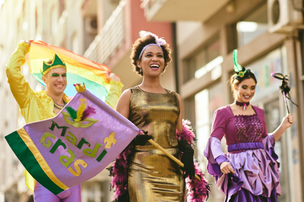 一年一度的新奧樂良狂歡節（Mardi Gras）是美國最出名的狂歡節