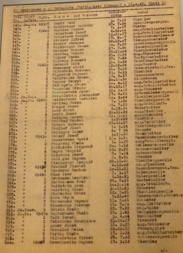 辛德勒營救猶太人的名單