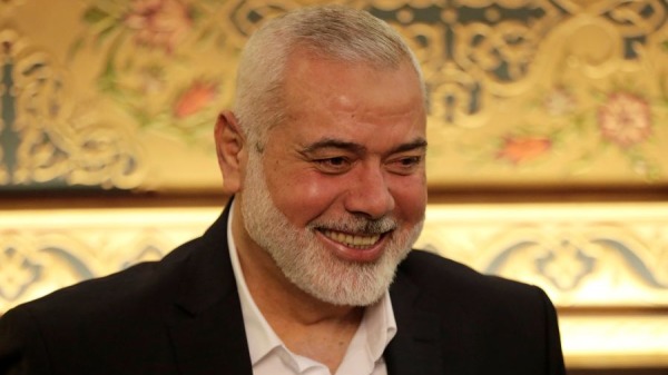 哈马斯领导人伊斯梅尔．哈尼亚(Ismail Haniyeh) 于2022 年6 月22 日在贝鲁特访问黎巴嫩逊尼派最高宗教权威Dar al-Fatwa 时做出反应。