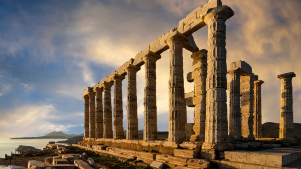 希腊 遗迹 神庙 海神 波赛顿 353494367
