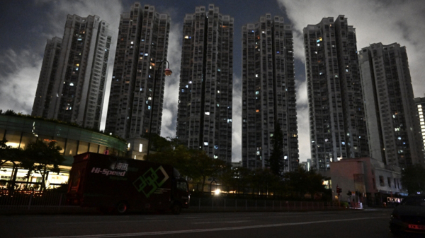 香港停电后陷入一片漆黑。（图片来源：香港政府新闻处）