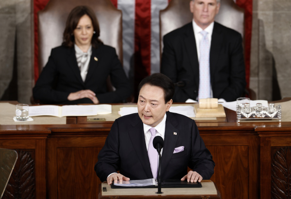 韓國總統尹錫悅美國國會演講