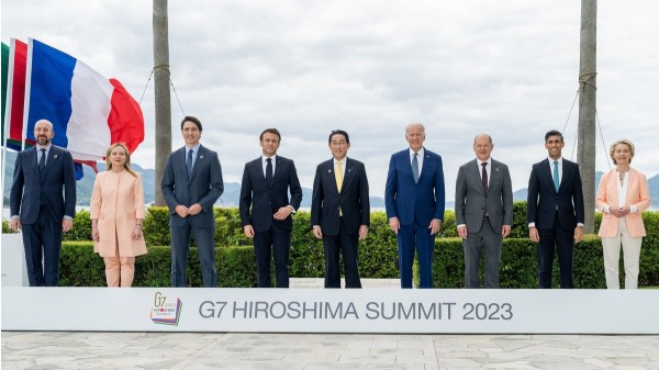 七国领导人在2023年日本广岛的G7峰会上。（美国总统拜登推特帐号 ）(
