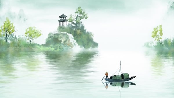 李白在《浦中夜泊》中，刻劃了獨立寒江的孤獨。