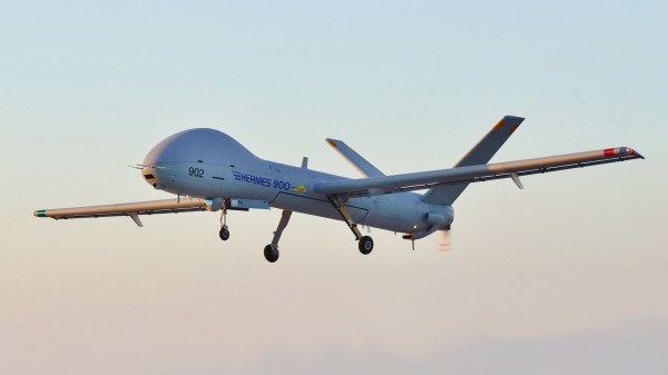 以色列“埃尔比特・赫尔摩斯”无人机（Elbit Hermes drone）示意图