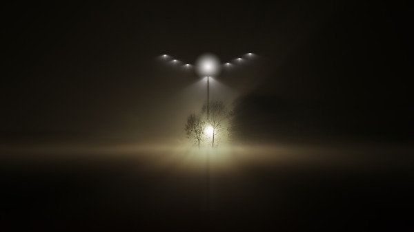 UFO V形排列的光點(16:9)