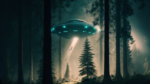 森林 飞碟 UFO 563629408