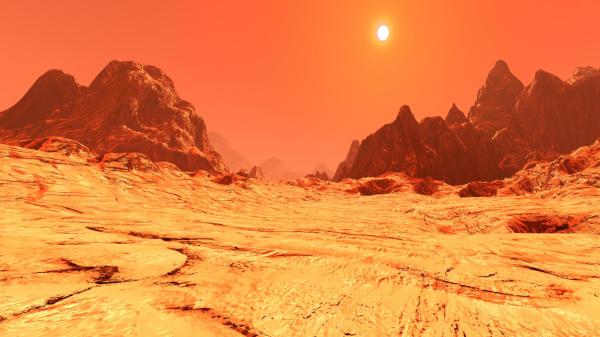 曾经生机勃勃的火星表面变成了一片巨大的荒漠