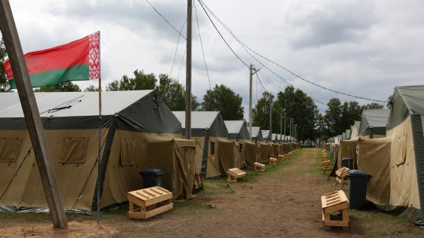 瓦格納位於白俄羅斯奧西波維奇區Tsel一個營地。