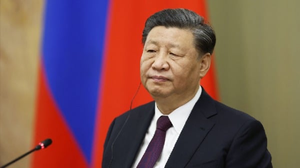 2023年3月21日，中国国家主席习近平在莫斯科与俄罗斯总理会晤期间。