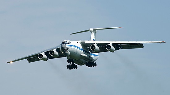 一架俄军Il-76坠毁，图非当事飞机。（图片来源：俄罗斯联邦国防部网站）