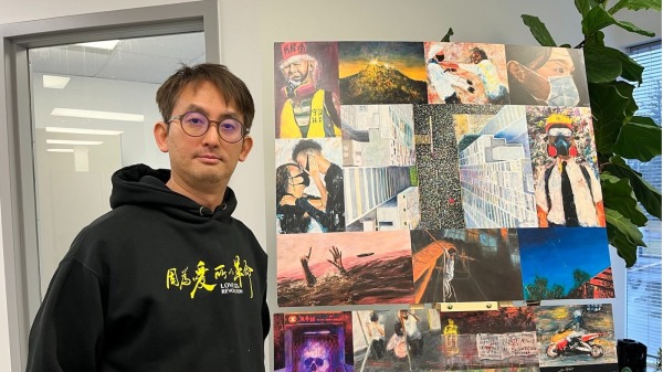 加拿大港人蔡维纪创作了上百幅画作为香港抗争