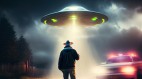 UFO電影劇情成真警車夜巡遭到光束攻擊(圖)
