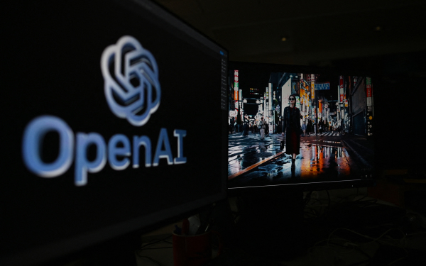 图为 OpenAI 公司于 2024 年 2 月 16 日在巴黎推出的一款名为“Sora”的新型智慧人工智能工具产生的视讯画面。
