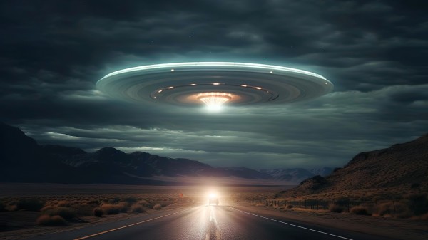 UFO 不明飛行物 外星 汽車 公路 光芒 629256964