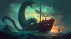 英國護衛艦遭遇大海蛇身長超越史前巨蟒(圖)