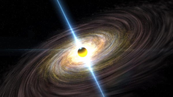 爆發與安靜超大型黑洞射出毀滅光束(圖)