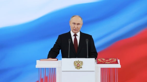 5月7日，俄罗斯总统普京宣誓就职，开始新一届任期。
