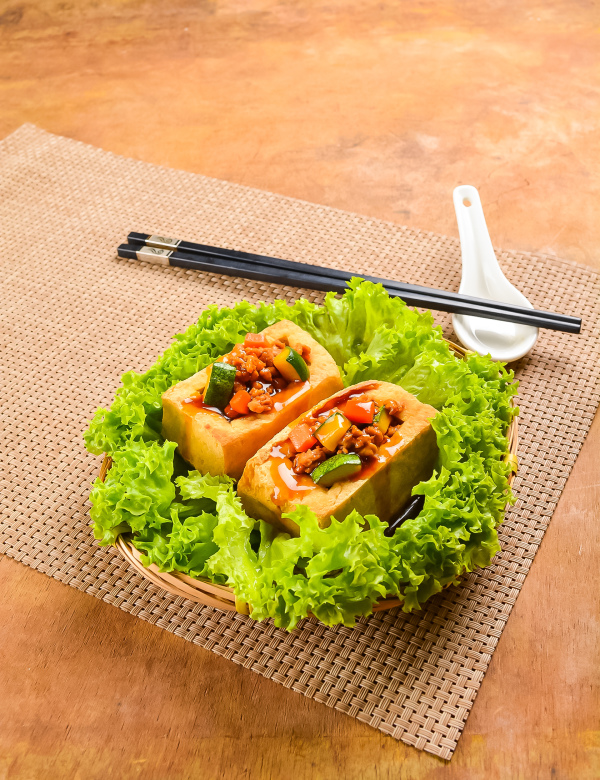 油豆腐釀肉