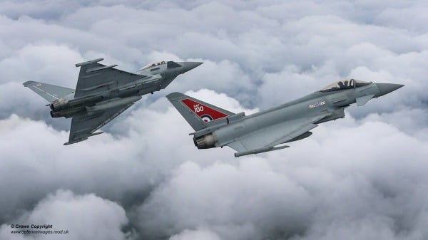 英国 皇家空军 台风战斗机 -|图片来源: 免费图片 RAF/Crown Copyright 2018 