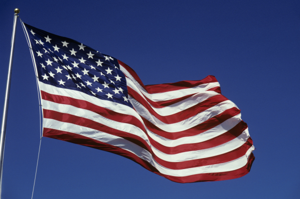 飄揚著的美國國旗。（圖片來源：J. Irwin/ClassicStock/Getty Images）