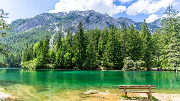 奥地利施蒂利亚绿湖