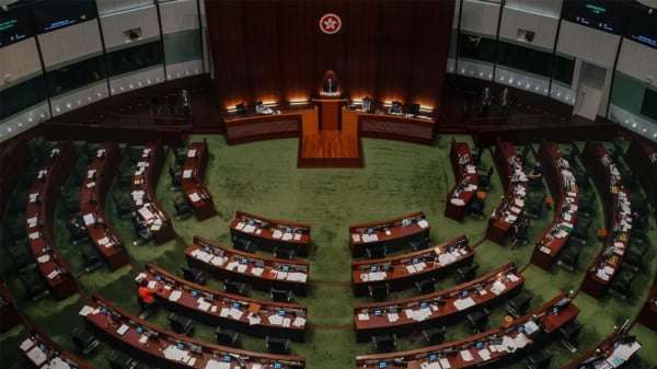 香港立法会委员会会议记录不再列明发言议员名字，仅以“一名议员”取代。（图片来源：Getty Images）